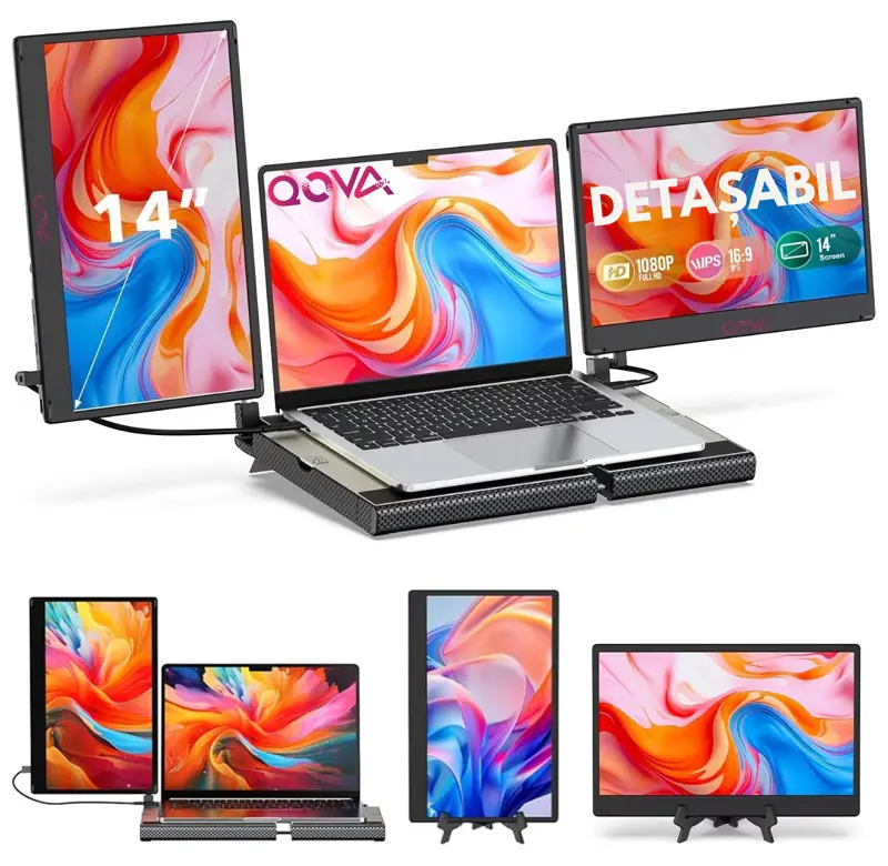 Monitor extensibil Qova Dual-Screen